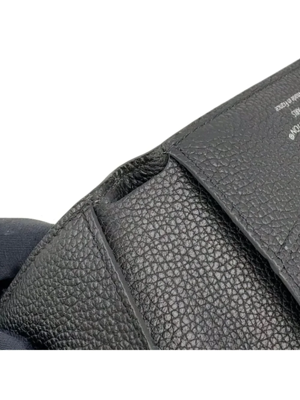Louis Vuitton Portefeuille Calf Correspondence Leather Black Bi Foldwallet